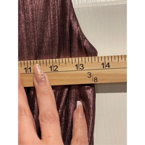 ModCloth Make It a Night To Remeber Smocked Neck & Waist Metallic Bronze Dress - Picture 5 of 14